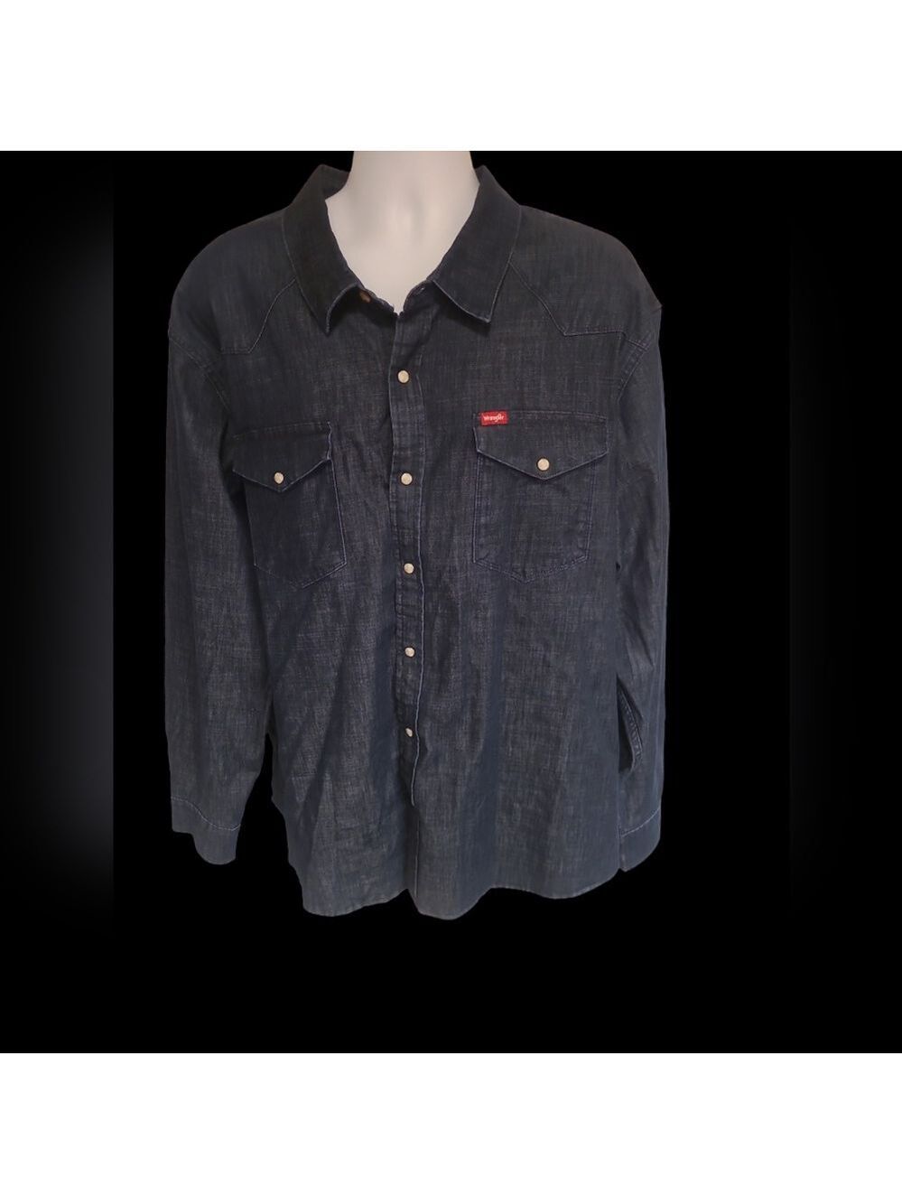 Wrangler Men's Long Sleeve Snap Button Down Shirt Size 3XL